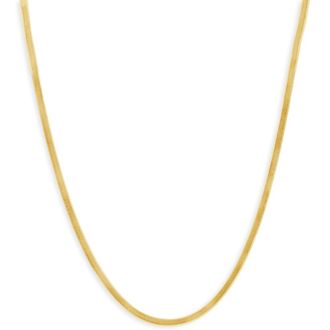 Pompeii3 14k Yellow Gold Herringbone Necklace Womens 16-18 Chain