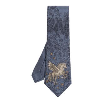 Etro Silk Tie - male - Etro - Ties - Blue - ONE SIZE - Accessories