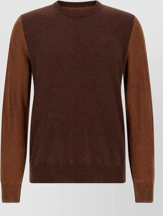 Maison Margiela two-tone wool crew-neck sweater
