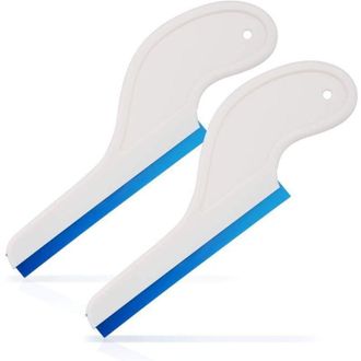 OEM Escobilla De Silicona Flexible Crezuo Con Mango Para Lavar Y Limpiar Ventanas De Coche, Paquete De 2