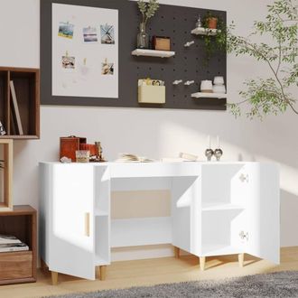 Berkfield Home Decorative Desk White 140x50x75 cm Engineered Wood | Size: 140 x 50 x 75 cm