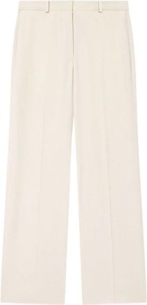 Isabel Marant Noanda Tailored Broeken - Dames - Straight fit broeken - Beige - S - Leer - Broeken