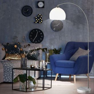 Globo Lighting Lampada da terra a led da 9,5 watt con base in marmo, illuminazione a soffitto, lampada da lettura con proiettore
