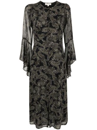Michael Michael Kors paisley-print midi dress - Green
