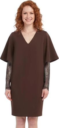 Am&eacute;lie & Am&eacute;lie Bergamo Jurk - Dames - Korte kleedjes - Bruin - S - Kleedjes
