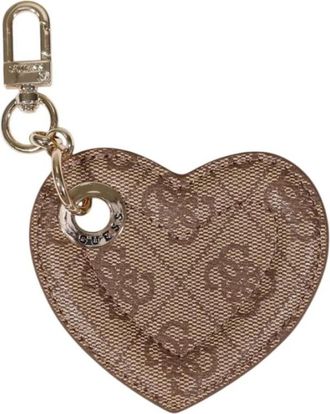 Guess Stijlvolle Bedrukte Sleutelhanger met Metaal - Dames - Sleutelhangers & Tashangers - Bruin - ONE Size - Accessoires