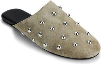 Yosi Samra Zoe Studded Mule in Taupe at Nordstrom, Size 11