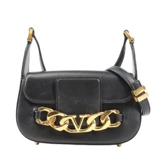 Valentino Pre-owned Cross Body Bags, female, Black, Size: ONE SIZE Pre-owned VLogo Shoulder Bag