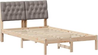 vidaXL Estructura De Cama Con Cabecera Tapizada Marr&oacute;n 120 X 200 Cm Vidaxl