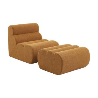 Sweeek Sill&oacute;n envasado al vac&iacute;o de borreguito texturizado con reposapi&eacute;s