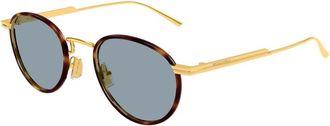 Bottega Veneta Zonnebril - Heren - Zonnebrillen - Geel - 48 MM - Accessoires