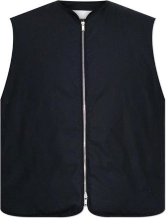 Jil Sander Vests, male, Blue, Size: L Down vest