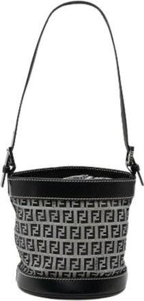 Fendi Pre-owned Bucket Bag - Dames - Vintage Tas - Grijs - ONE Size - Leer - Vintage