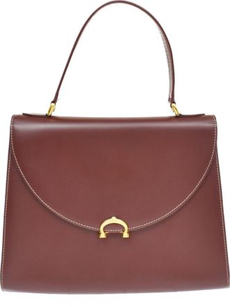 Cartier Must Line Leather Burgundy Leather Handbag (Pre-Owned)
