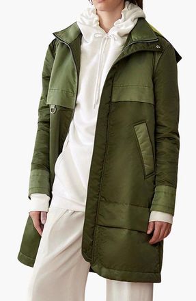 Caalo Down Hooded Anorak in Olive Green at Nordstrom, Size Large