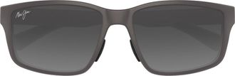 Maui Jim Walewaha 55mm PolarizedPlus2 Rectangular Sunglasses in Grey at Nordstrom