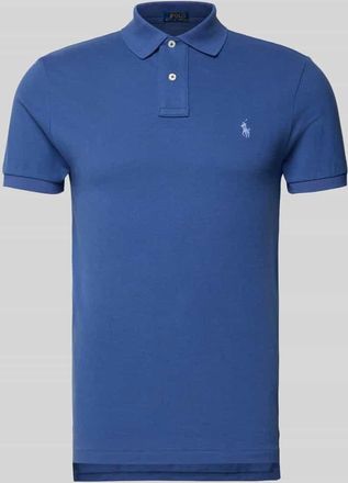 Polo Ralph Lauren Slim Fit Poloshirt aus reiner Baumwolle in Blau, Gr&ouml;&szlig;e XXL