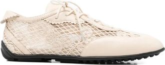 Stine Goya Schoenen, Dames, Beige, 39 EU, Lace-detail Sneakers