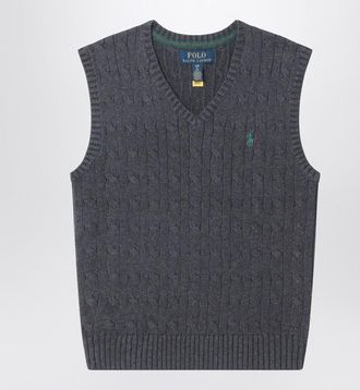 Polo Ralph Lauren Grey cable-knit cotton vest