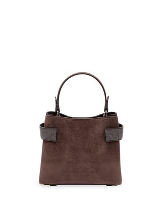 Brunello Cucinelli Small Soft Velour Crossbody Bag