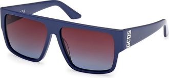GCDS GD0063 90T Mens Sunglasses Blue Size 57