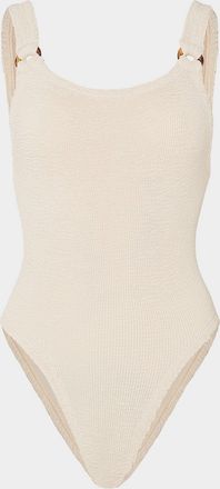Hunza G Domino Swim Metallic Crinkle
