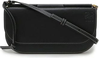 Loewe Pre-owned Cross Body Bags, female, Black, Size: ONE SIZE Pre-owned Leather shoulder-bags