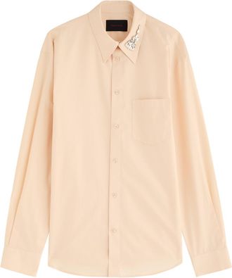 Simone Rocha Simone Rocha Crystal-embellished Cotton Shirt - Nude - S