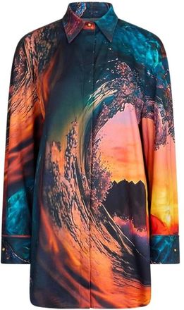 Roberto Cavalli Kleedjes, Dames, Veelkleurig, S, Itaca Print Jurk