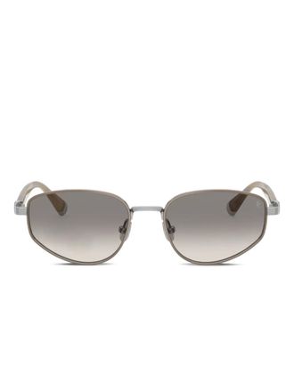 Brunello Cucinelli geometric-frame sunglasses - women - Titanium - 54 - Silver