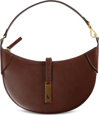 Polo Ralph Lauren Polo ID leren schoudertas - Bruin