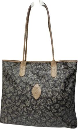Saint Laurent Pre-owned Tote Bags, female, Gray, Size: ONE SIZE Pre-owned Leather Shoulder Bag