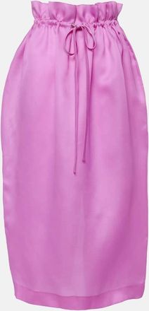 Khaite Ember silk gazar midi skirt