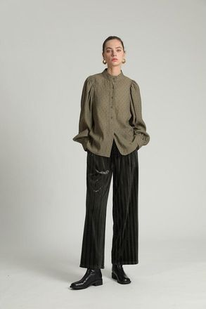 See U Soon Blouse met stippen en opstaande kraag