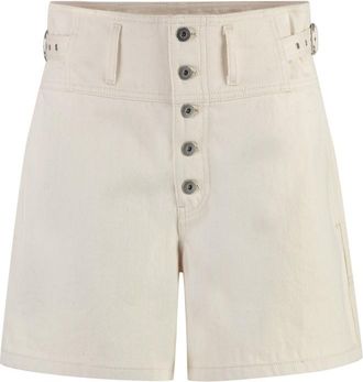 Jil Sander Beige High Rise Denim Shorts