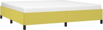 vidaXL Estructura De Cama Sin Colch&oacute;n Tela Verde 200x200 Cm Vidaxl