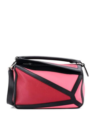 Loewe Borsa a tracolla Puzzle piccola in pelle - Rosa