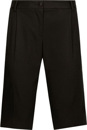 Dolce & Gabbana pleat-detail tailored shorts - women - Polyester/Viscose/Cotton - 42 - Black