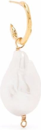 ALIGHIERI Earrings, female, White, ONE SIZE, Baroque Pearl Gold Hoop Earring