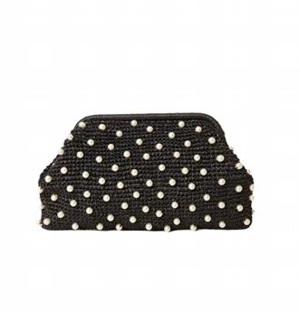 BTB Los Angeles Womens Briar Crystal Clutch In Black