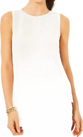 Lilly Pulitzer Dionna Silk Top In Coconut