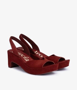 Pedro Garcia Back-Strap sandal in red suede | Darinka | Fall-winter 26 |