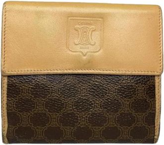 Celine Pre-owned Vintage leren portemonnee - Dames - Vintage Accessoires - Bruin - ONE Size - Leer - Vintage
