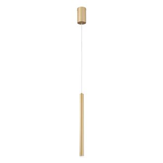 Luce-Ambiente-Design LED Suspension Pype in Gold Metal 1 Light Point, CCT