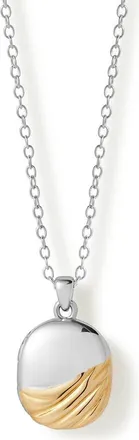 Astley Clarke Aurora Weave Mixed Metal Locket Necklace in Sterling Silver at Nordstrom
