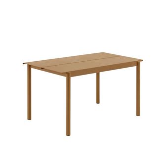 MUUTO Linear Steel Tisch, 140 x 75 cm, burnt orange