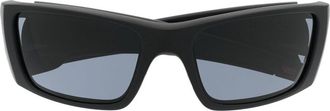 Oakley logo-plaque sunglasses - unisex - Acetate - 60 - Black