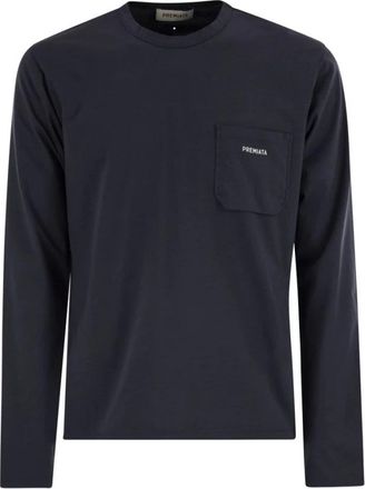 Premiata Regular Fit T-shirt - Heren - Longsleeves - Blauw - M - Katoen - Tops