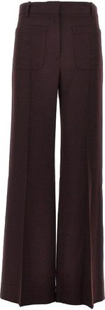 Victoria Beckham Alina wool flannel pants Woman 10