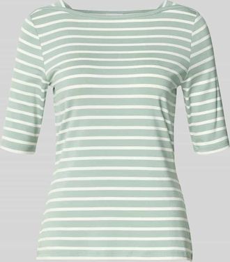 Comma Slim Fit T-Shirt aus Viskose-Mix in Mint, Gr&ouml;&szlig;e 34